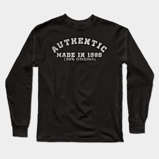 Born In 1989 Authentic 100_ Original Cool Long Sleeve T-Shirt